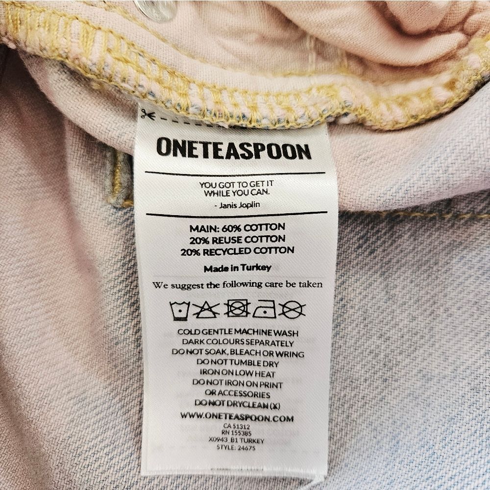 Free People x One Teaspoon Jackson Wide Leg Jeans Limited Edition Pink Haze 28 - Picture 15 of 15